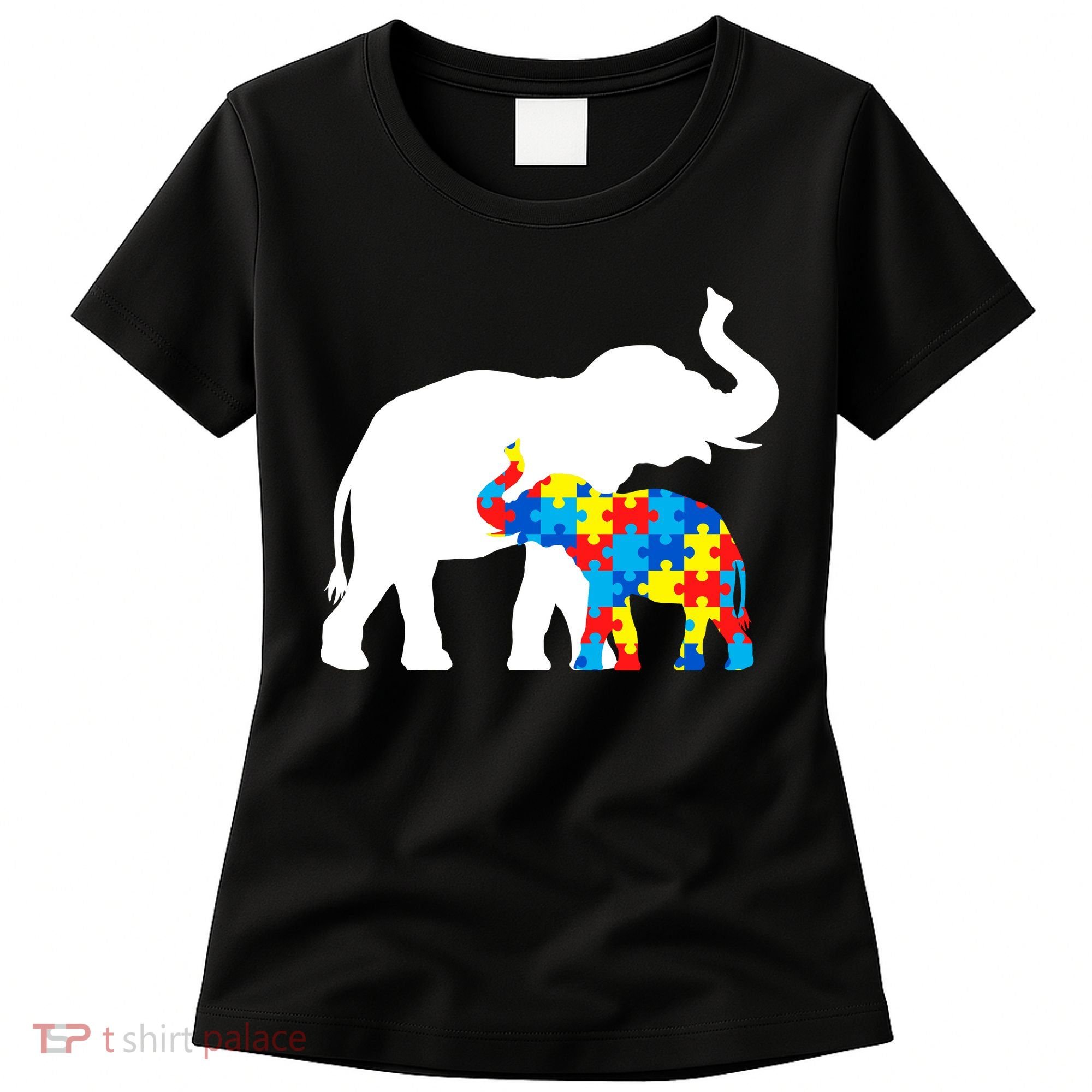 Elephant Puzzle Autism Parents Women's T-Shirt