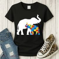 Elephant Puzzle Autism Parents Women's T-Shirt thumb 3