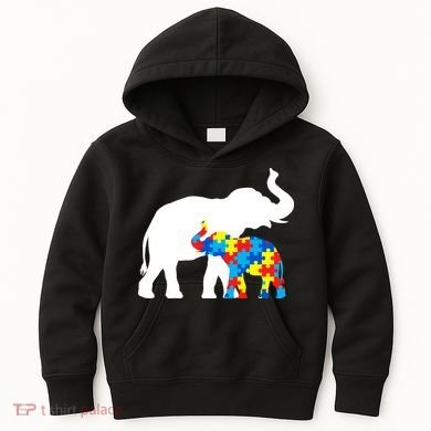 Elephant Puzzle Autism Parents Kids Hoodie