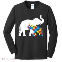 Elephant Puzzle Autism Parents Kids Long Sleeve Shirt thumb 0