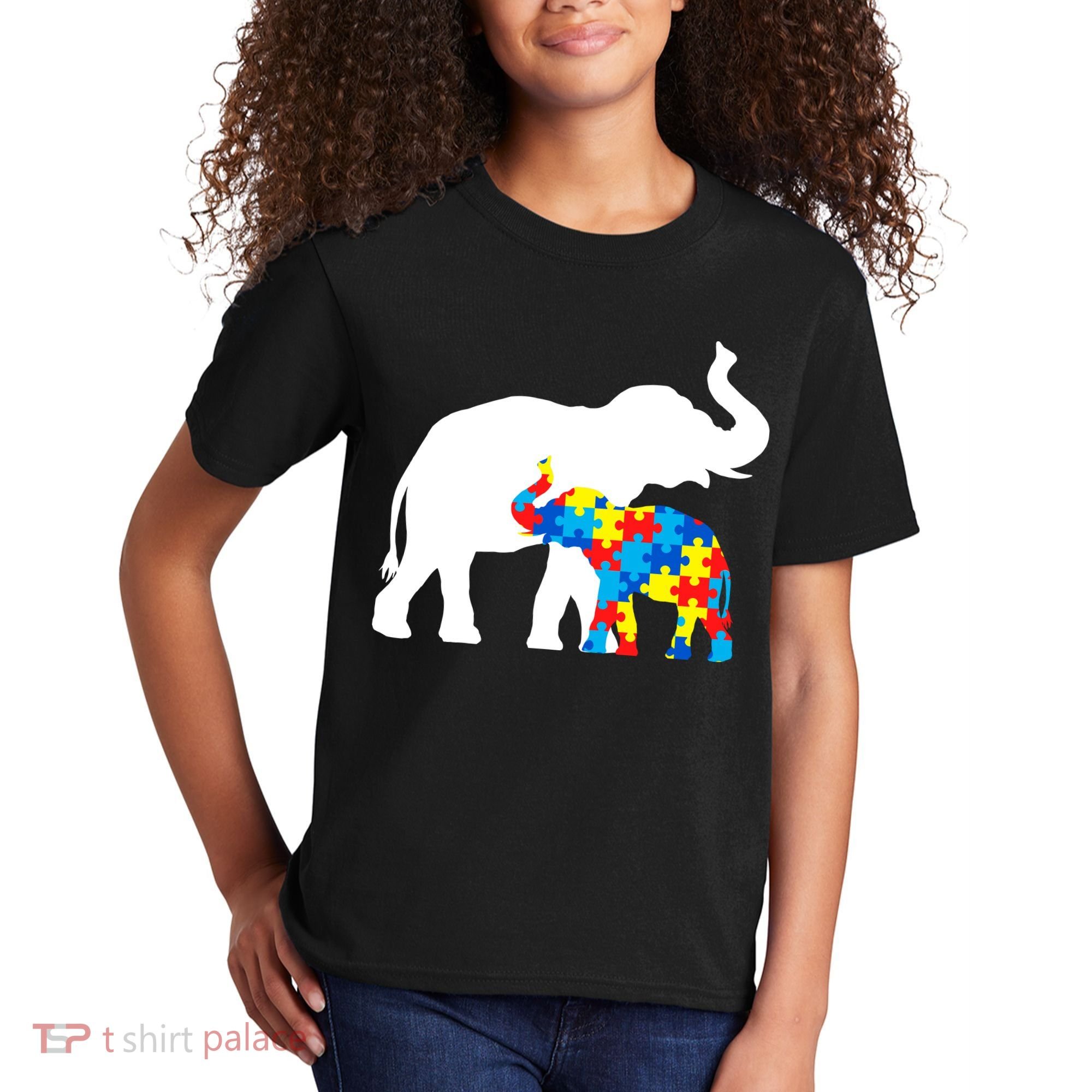 Elephant Puzzle Autism Parents Kids T-Shirt