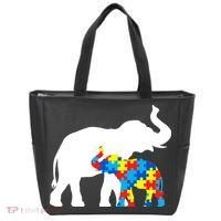 Elephant Puzzle Autism Parents Tote Bag thumb 0