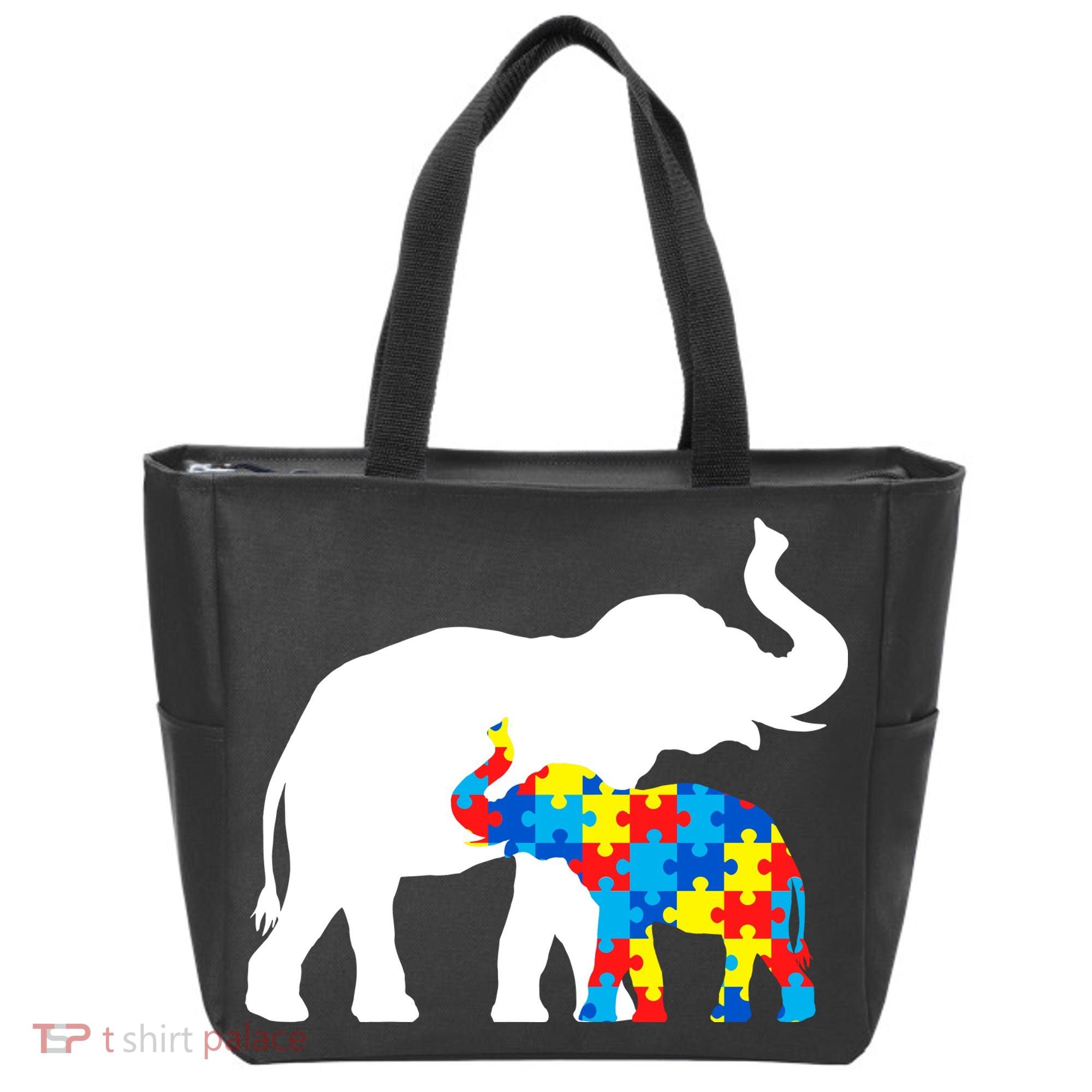 Elephant Puzzle Autism Parents Tote Bag