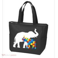 Elephant Puzzle Autism Parents Tote Bag thumb 3