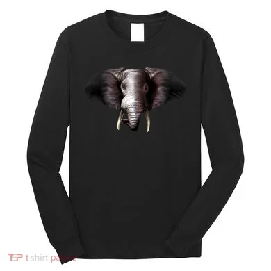 Elephant Tusks Wildlife Long Sleeve Shirt