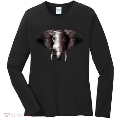 Elephant Tusks Wildlife Women's Long Sleeve Shirt