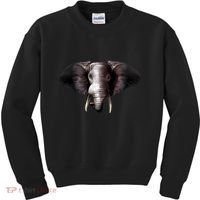 Elephant Tusks Wildlife Kids Sweatshirt thumb 0