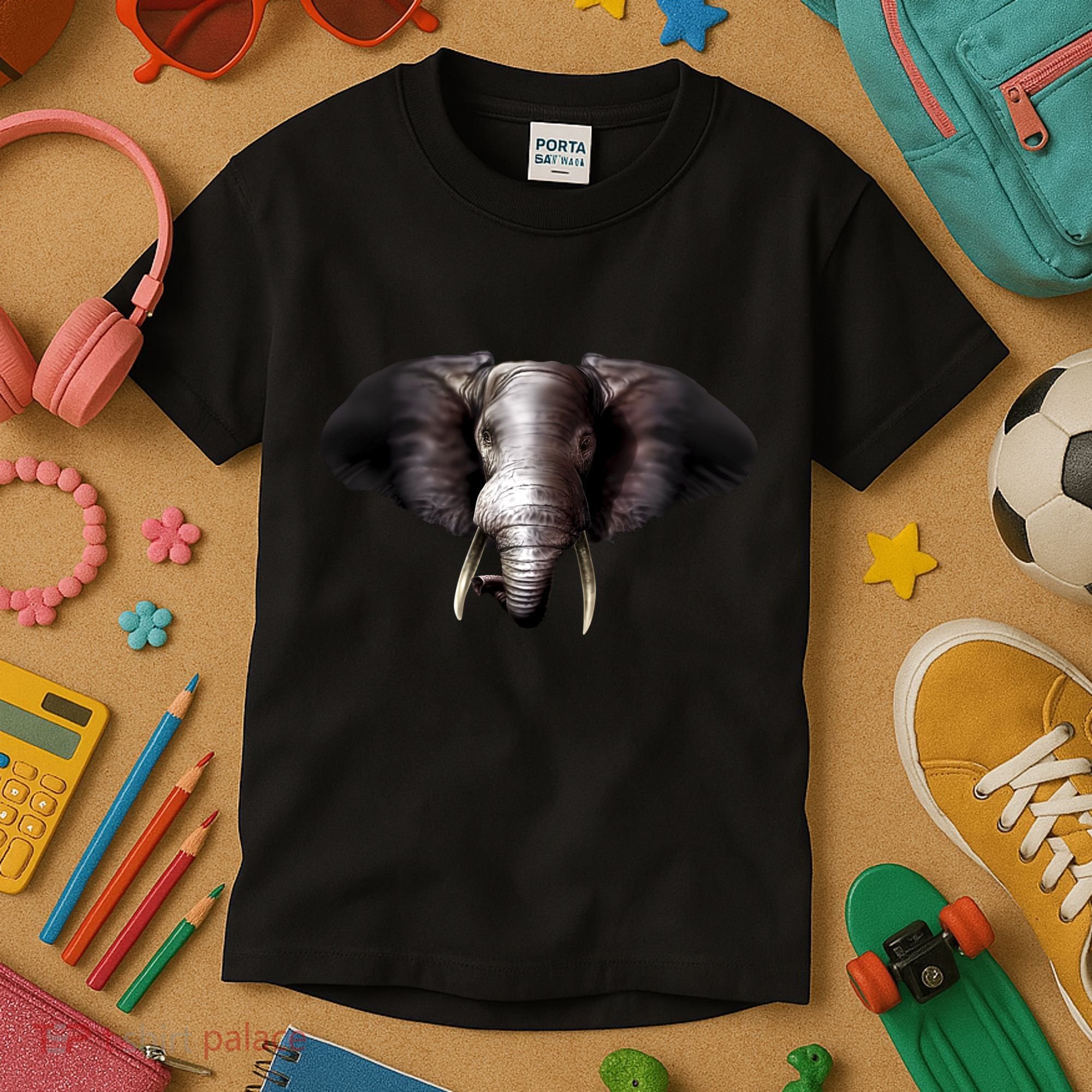 Elephant Tusks Wildlife Kids T-Shirt