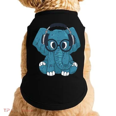 Elephant With Glasses  Doggie Tank