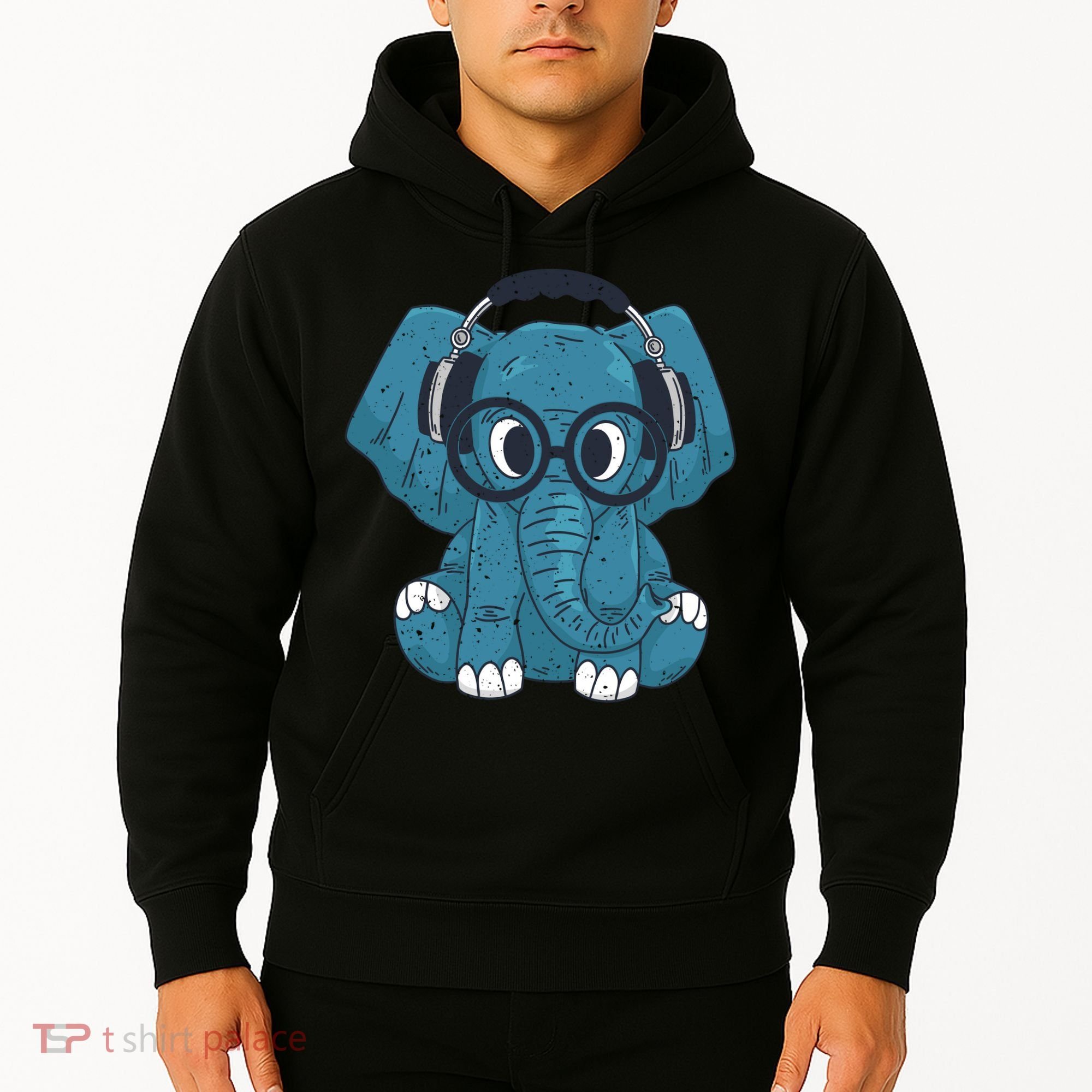 Elephant With Glasses  Hoodie