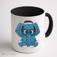Elephant With Glasses  Coffee Mug thumb 1