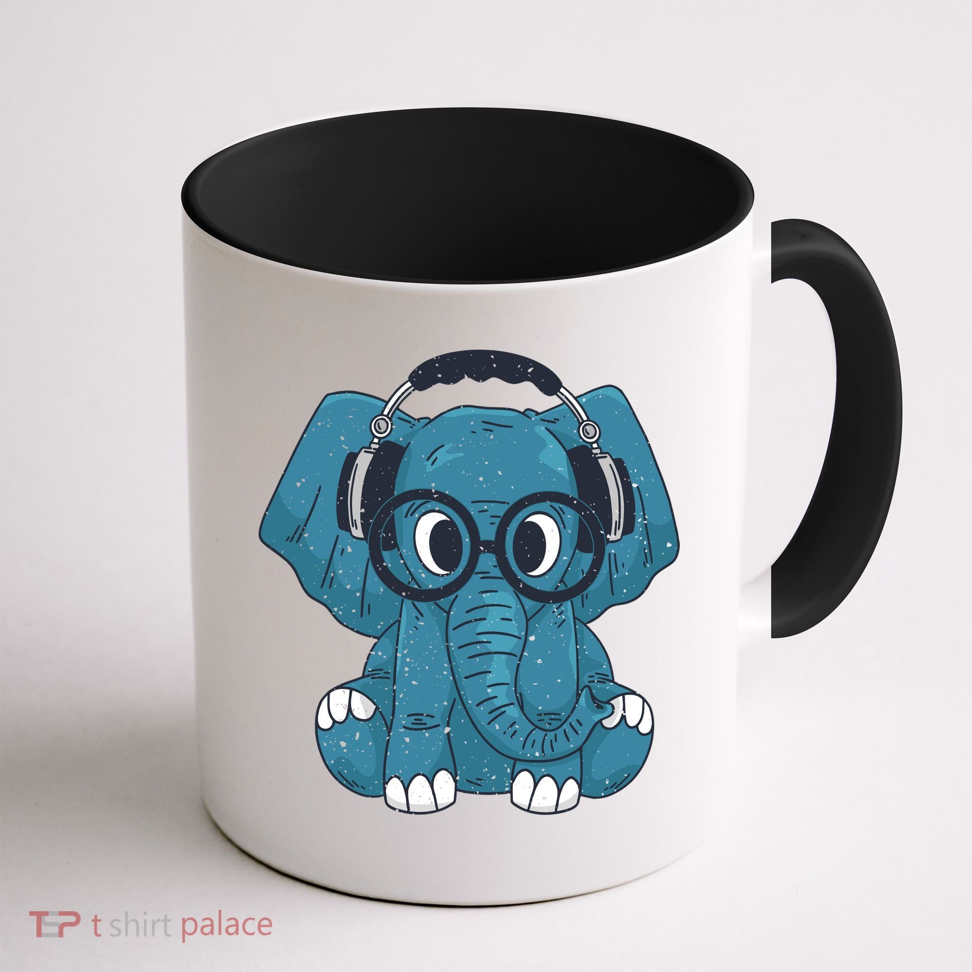 Elephant With Glasses  Coffee Mug