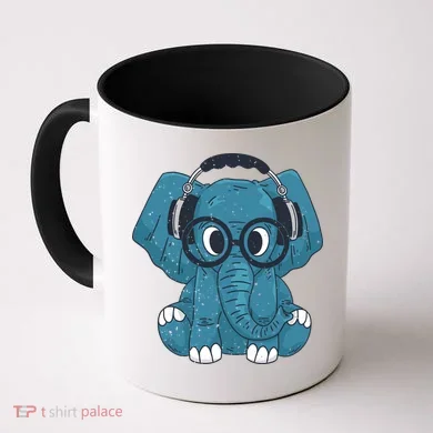 Elephant With Glasses Coffee Mug