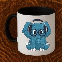 Elephant With Glasses  Coffee Mug thumb 2