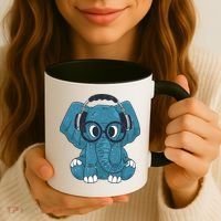 Elephant With Glasses  Coffee Mug thumb 3