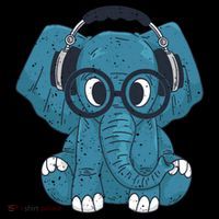 Elephant With Glasses  Women's Hoodie thumb 2