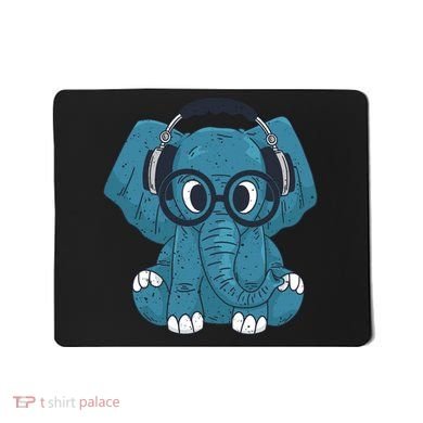 Elephant With Glasses  Mousepad