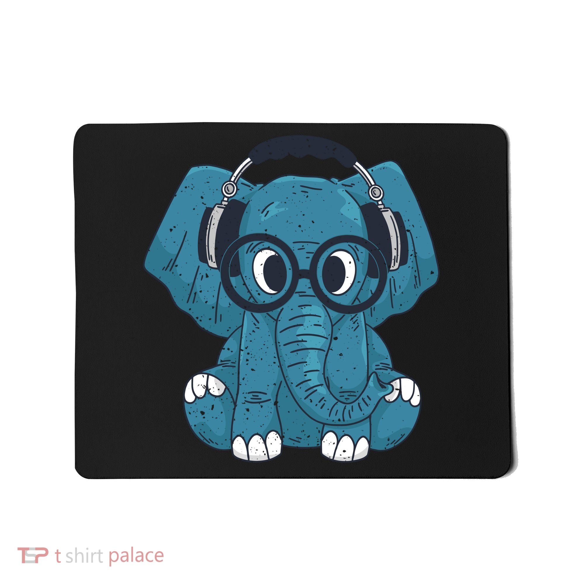 Elephant With Glasses  Mousepad