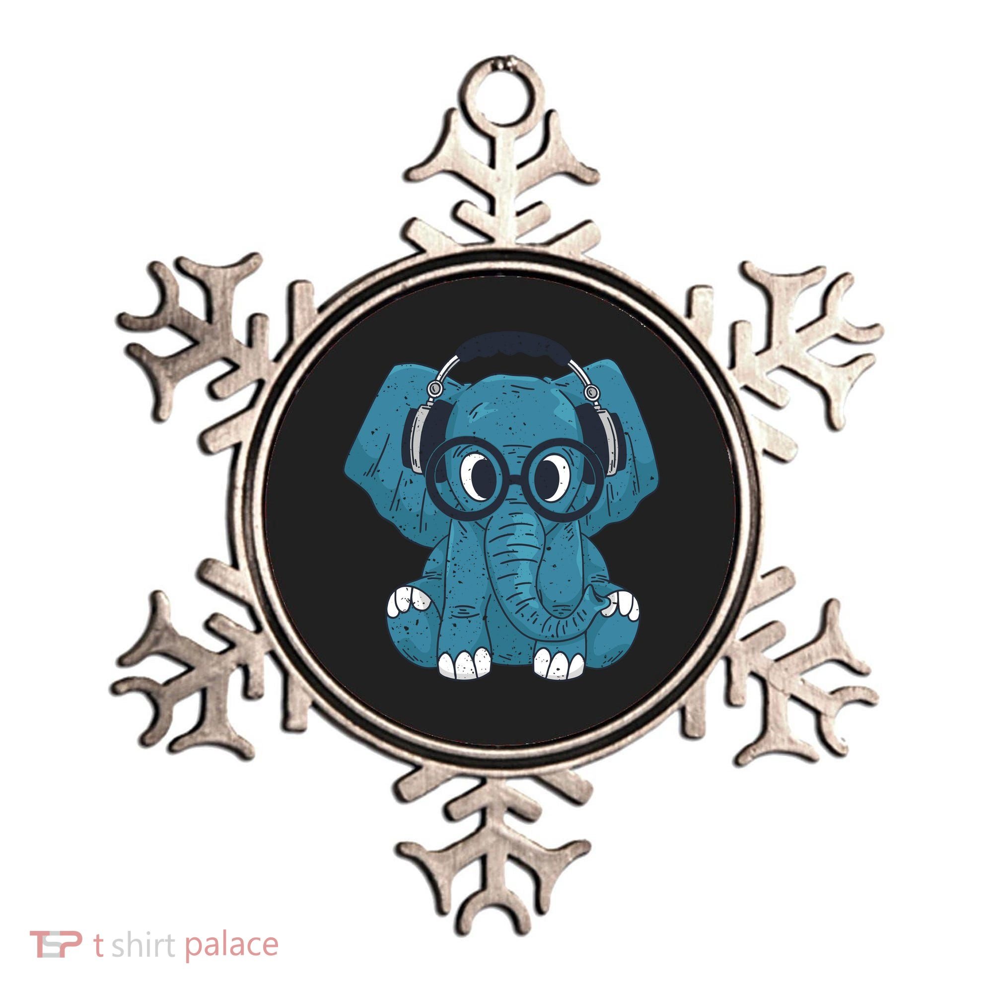 Elephant With Glasses  Ornament