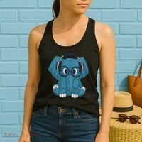 Elephant With Glasses  Women's Tank Top thumb 2