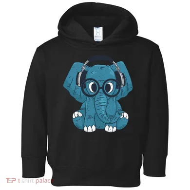 Elephant With Glasses  Toddler Hoodie