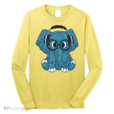 Elephant With Glasses  Long Sleeve Shirt