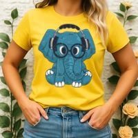 Elephant With Glasses  Women's T-Shirt thumb 2