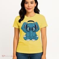 Elephant With Glasses  Women's T-Shirt thumb 4