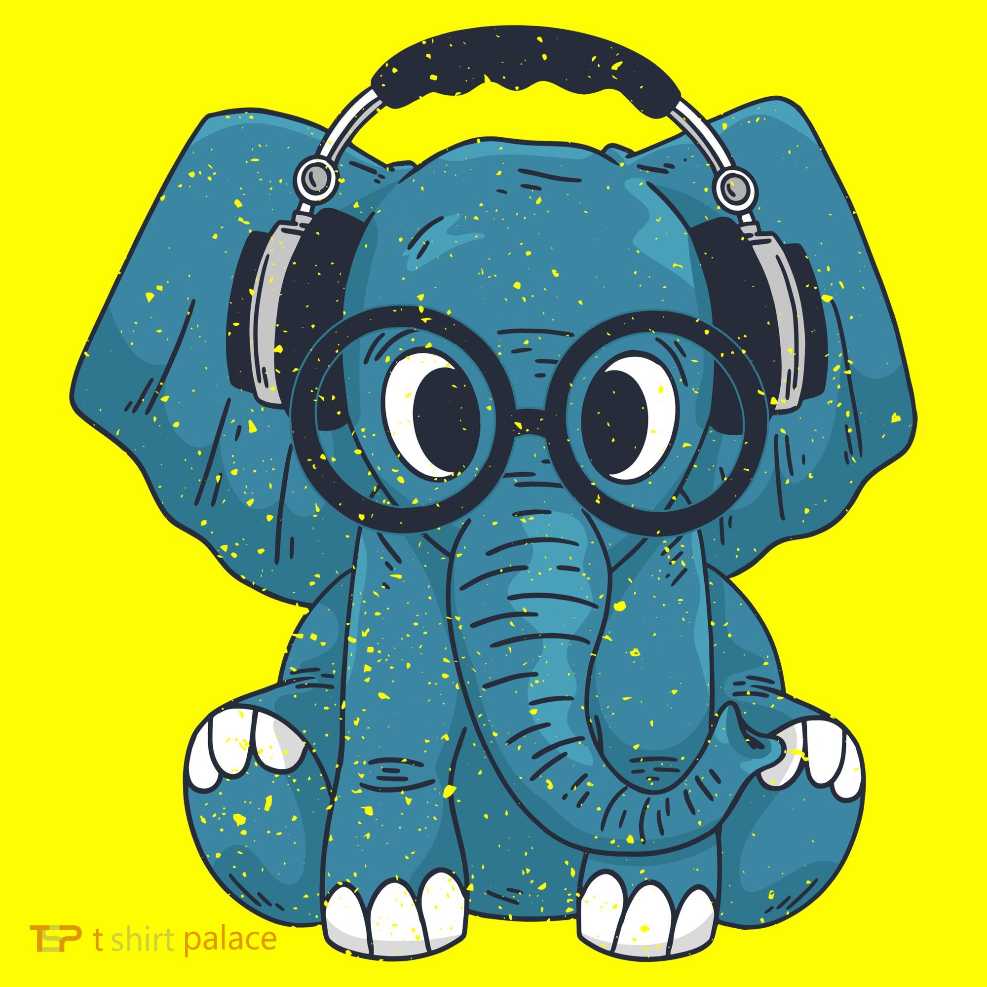 Elephant With Glasses  Kids Long Sleeve Shirt