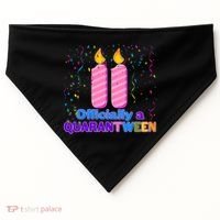 Eleven Officially A Quarantween Birthday USA-Made Doggie Bandana thumb 0