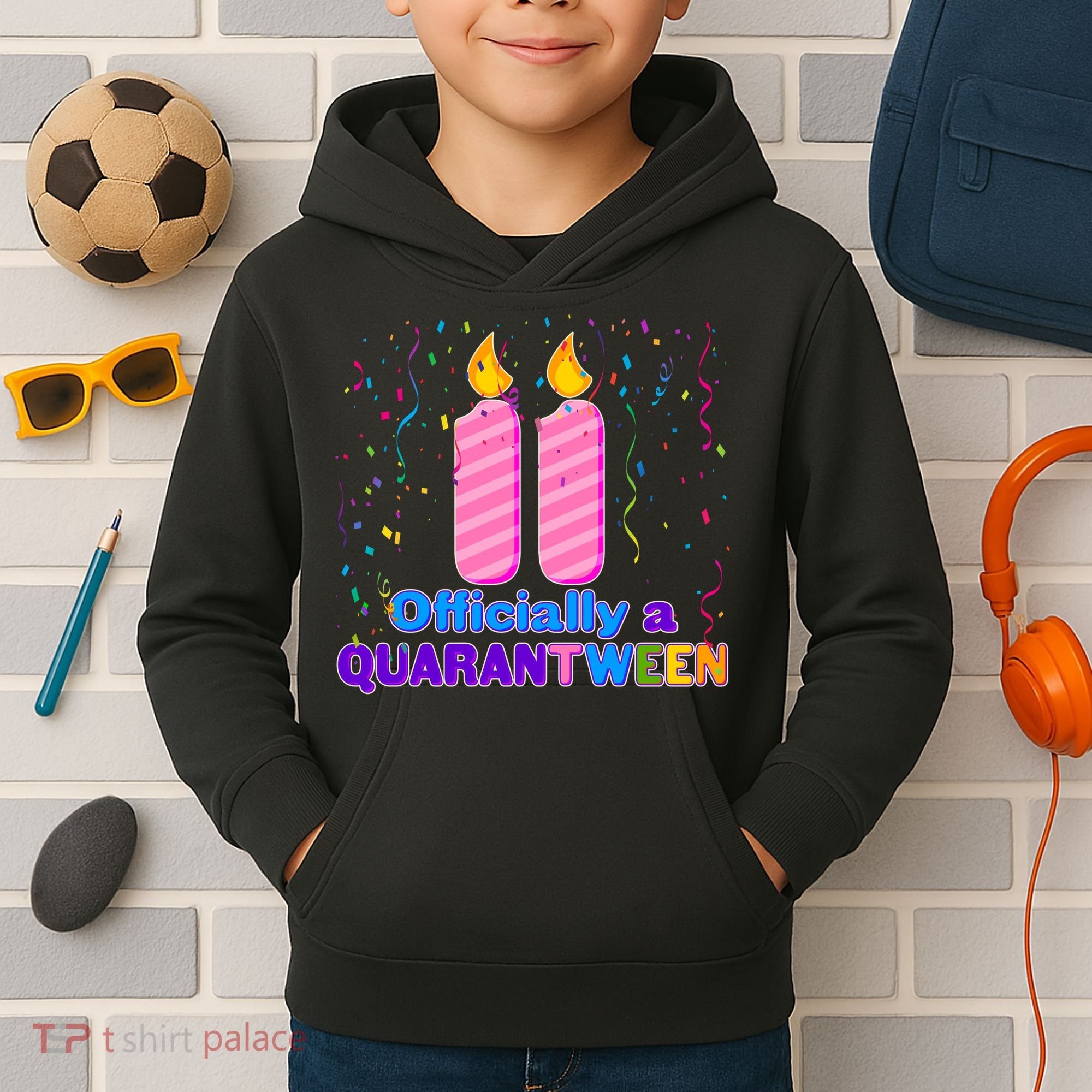 Eleven Officially A Quarantween Birthday Kids Hoodie