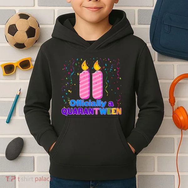 Eleven Officially A Quarantween Birthday Kids Hoodie
