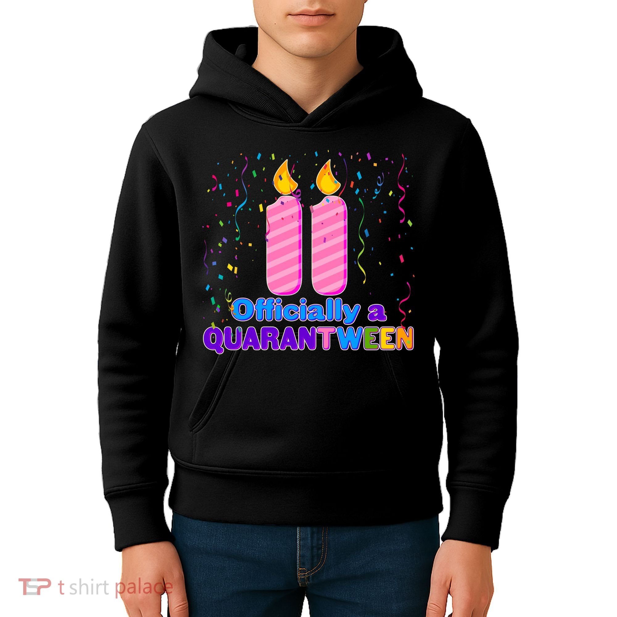 Eleven Officially A Quarantween Birthday Kids Hoodie