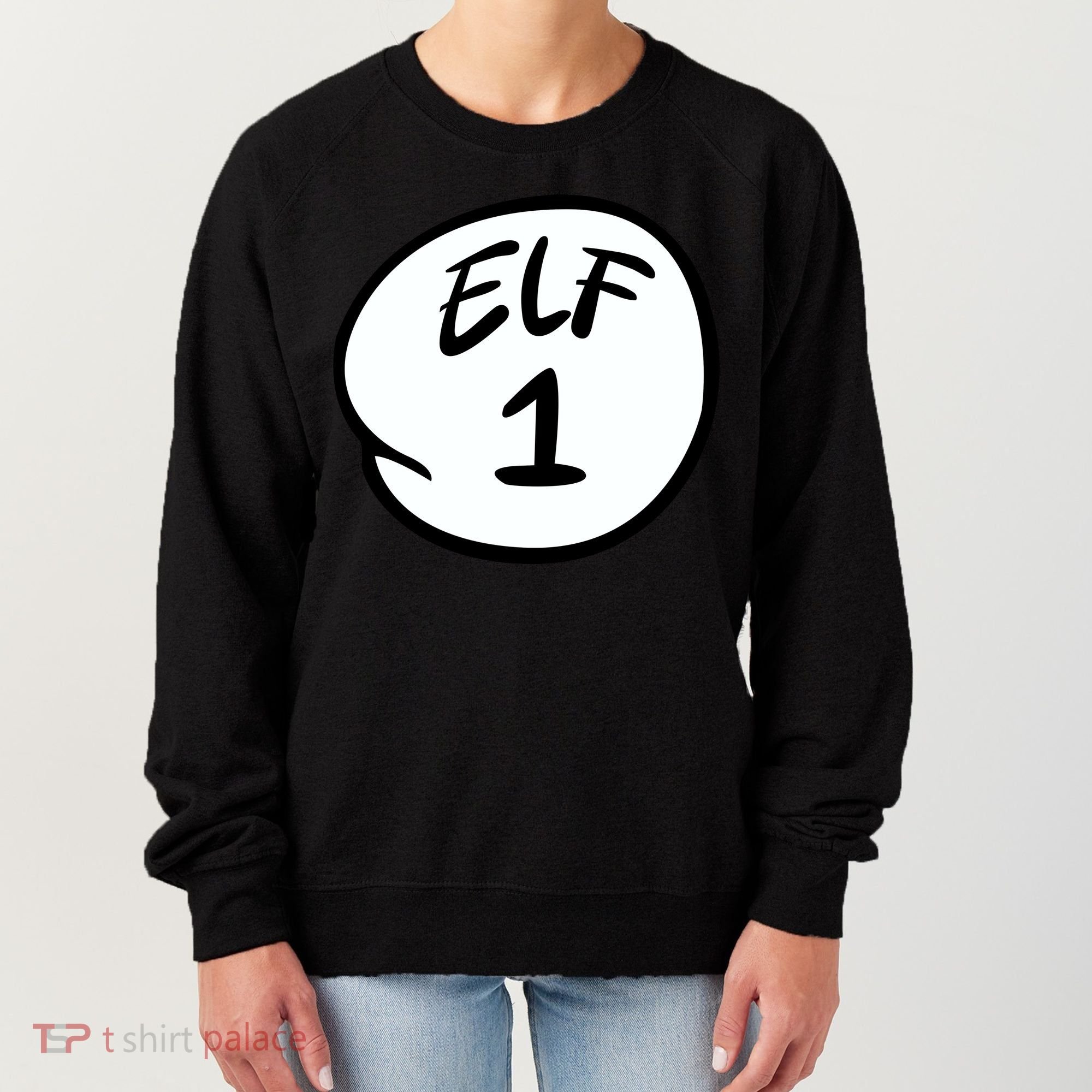 Elf 1 2 3 4 5 Custom Number Personalize Women's Sweatshirt