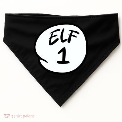 Elf 1 2 3 4 5 Custom Number Personalize USA-Made Doggie Bandana