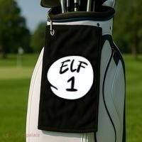 Elf 1 2 3 4 5 Custom Number Personalize Golf Towel thumb 2