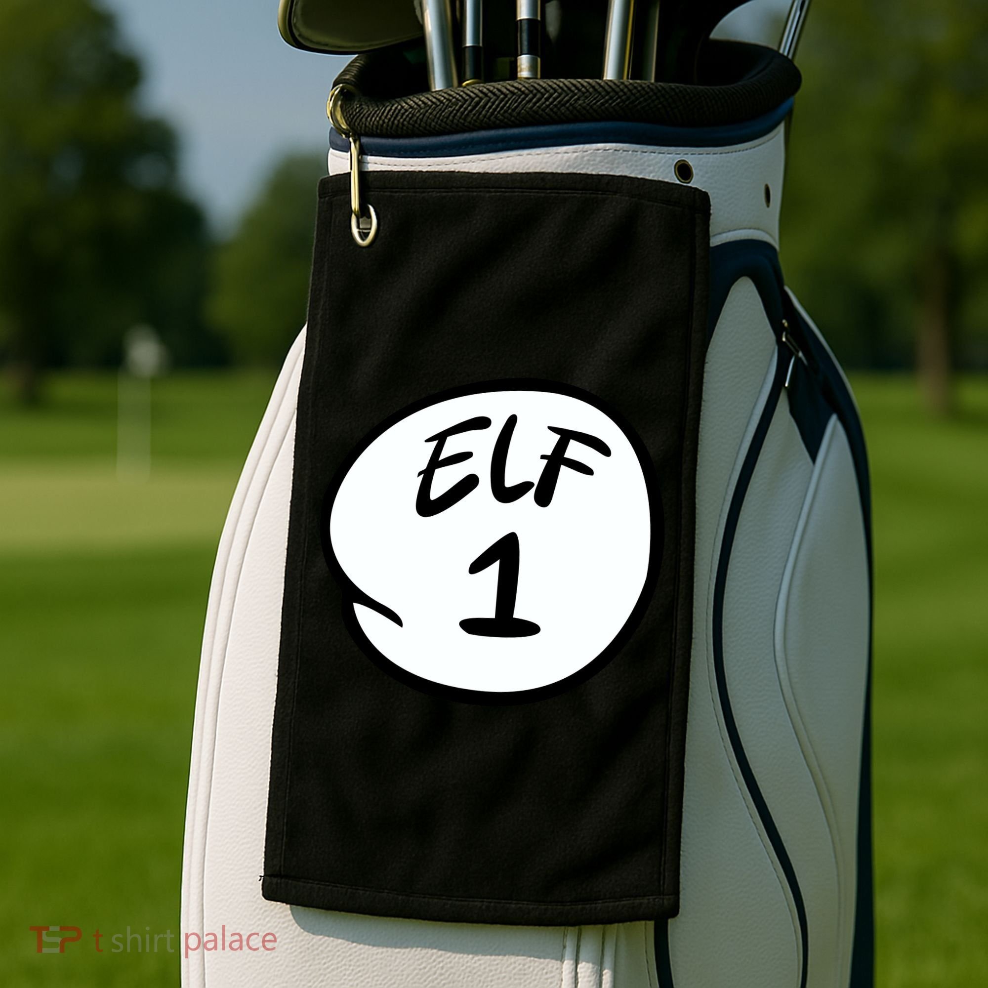 Elf 1 2 3 4 5 Custom Number Personalize Golf Towel