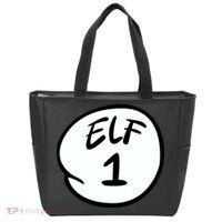 Elf 1 2 3 4 5 Custom Number Personalize Tote Bag thumb 0