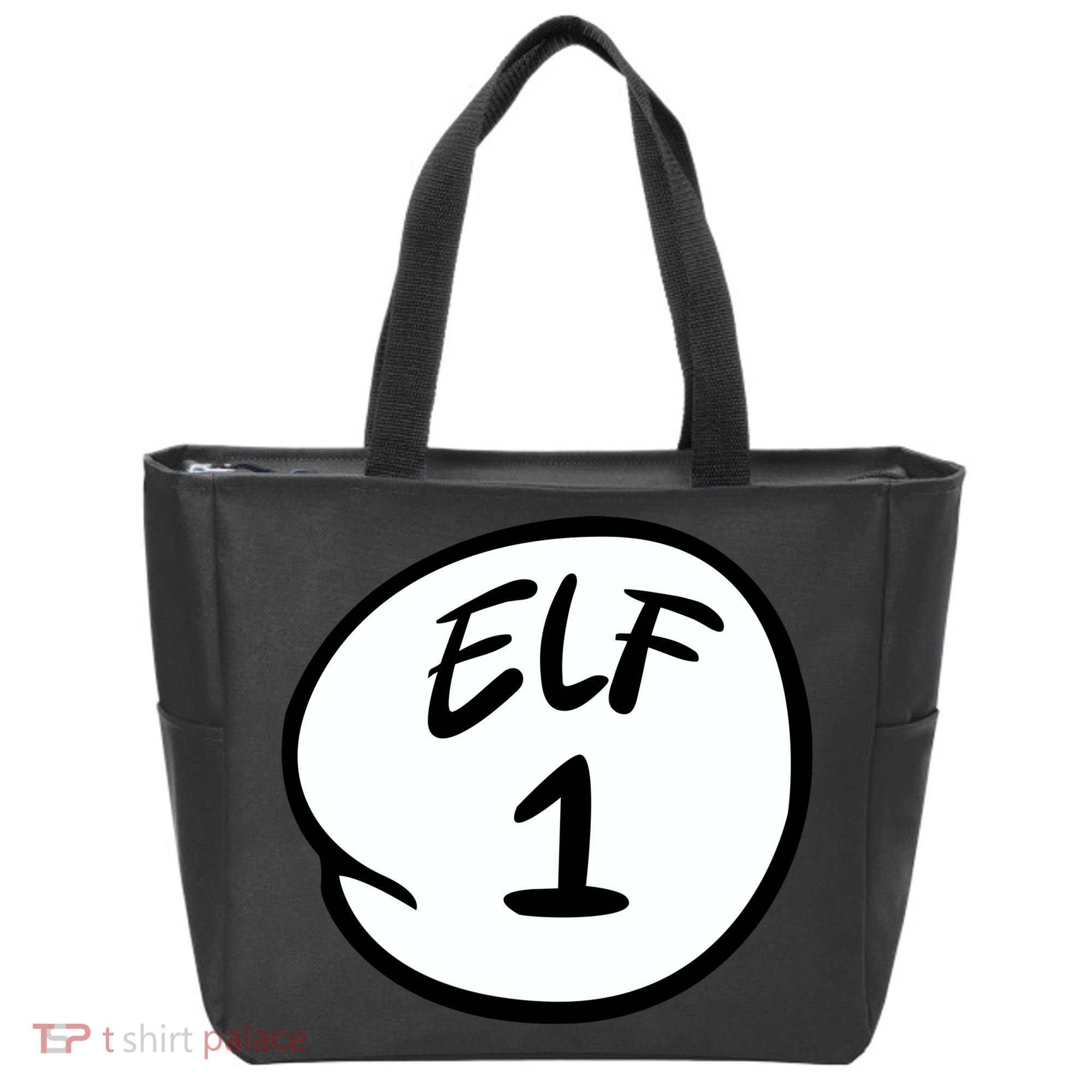 Elf 1 2 3 4 5 Custom Number Personalize Tote Bag