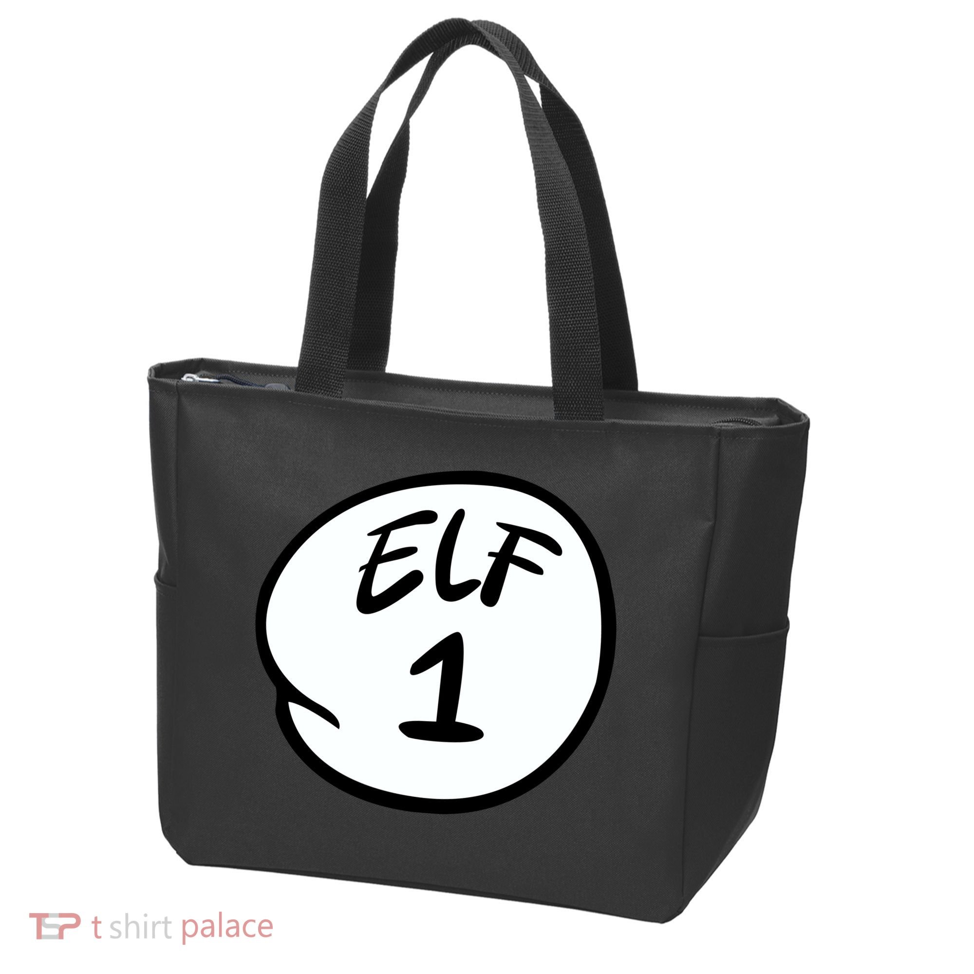 Elf 1 2 3 4 5 Custom Number Personalize Tote Bag