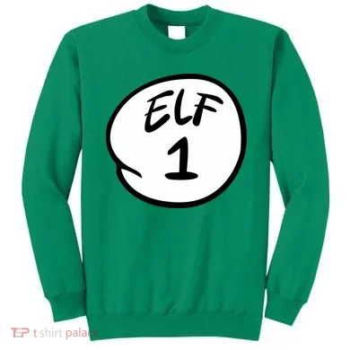 Elf 1 2 3 4 5 Custom Number Personalize Sweatshirt