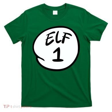 Elf 1 2 3 4 5 Custom Number Personalize T-Shirt