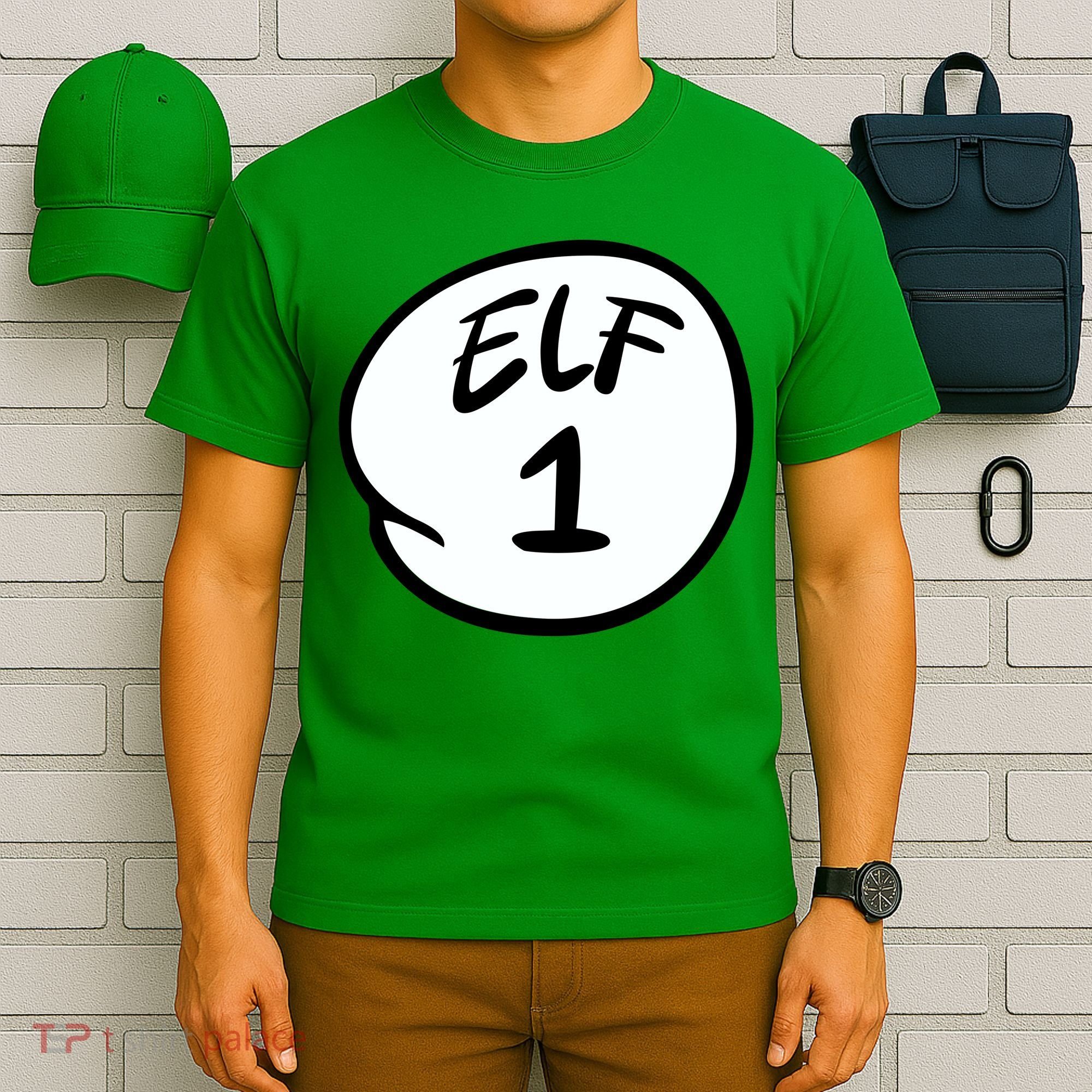 Elf 1 2 3 4 5 Custom Number Personalize T-Shirt