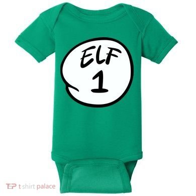 Elf 1 2 3 4 5 Custom Number Personalize Baby Bodysuit
