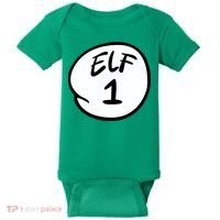 Elf 1 2 3 4 5 Custom Number Personalize Baby Bodysuit thumb 0