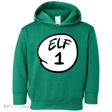 Elf 1 2 3 4 5 Custom Number Personalize Toddler Hoodie
