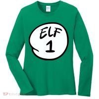 Elf 1 2 3 4 5 Custom Number Personalize Women's Long Sleeve Shirt thumb 0