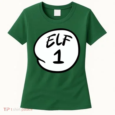 Elf 1 2 3 4 5 Custom Number Personalize Women's T-Shirt