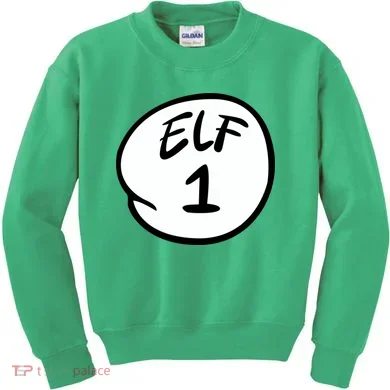 Elf 1 2 3 4 5 Custom Number Personalize Kids Sweatshirt