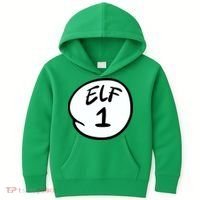 Elf 1 2 3 4 5 Custom Number Personalize Kids Hoodie thumb 0